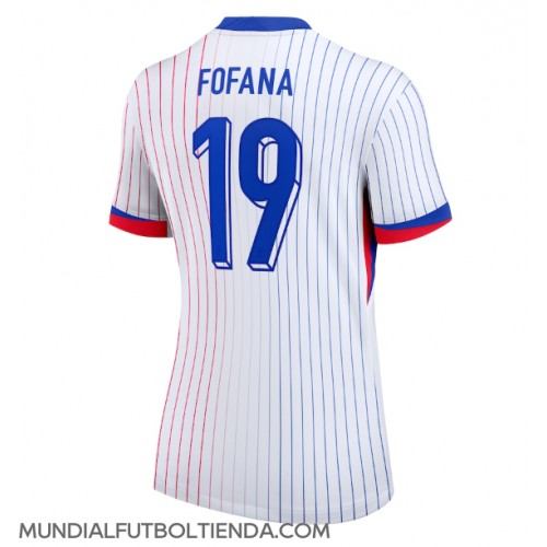 Camiseta Francia Youssouf Fofana #19 Segunda Equipación Replica Eurocopa 2024 para mujer mangas cortas